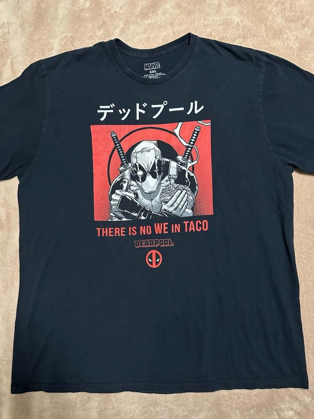 Marvel Deadpool There Is No We In Taco Graphic T-Shirt 2XL